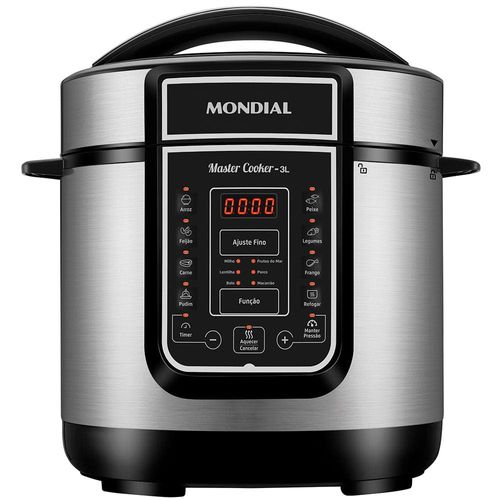 Panela Elétrica de Pressão Mondial Digital Master Cooker PE-40 3L - Preta/Inox 110V