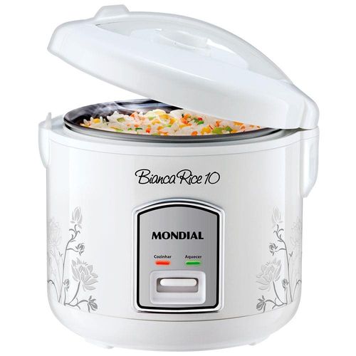 Panela Elétrica de Arroz Mondial Bianca Rice PE-10 10 Xícaras - Branca 110V