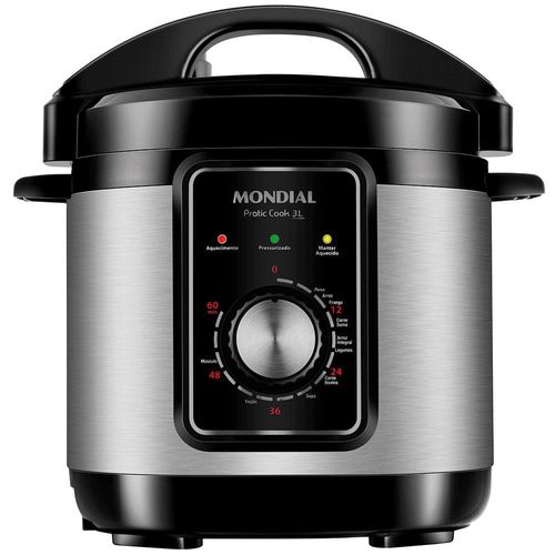 Panela Elétrica de Pressão Mondial PE-47 Pratic Cook 3L - Inox 220V