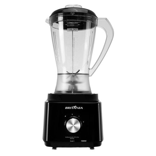 Multiprocessador de Alimentos Britânia Turbo 5 em 1 BMP900P com 2 Velocidades + Pulsar 1000 W - Preto 220v