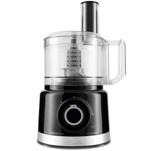 Multiprocessador de Alimentos Philco Turbo 5 em 1 PMP1500P com 2 Velocidades 1000 W - Preto 110v