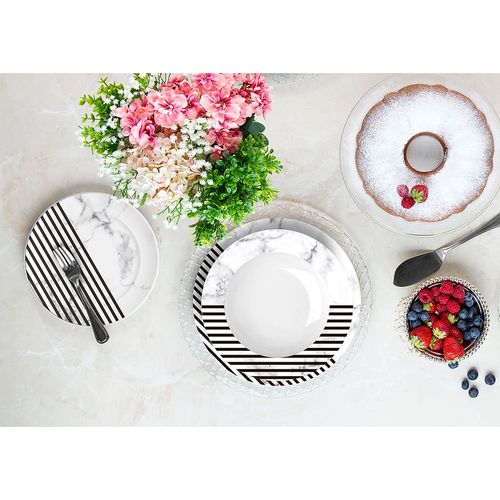 Aparelho de Jantar, Chá e Sobremesa 16 Peças Germer Geo em Porcelana – Estampado
