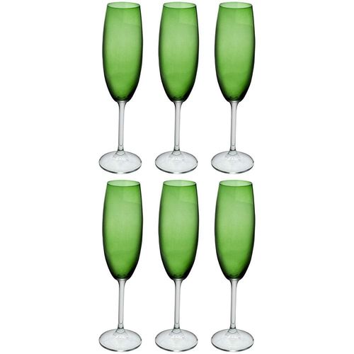 Conjunto de Taças para Champanhe Bohemia 57938 220ml Verde - 6 Peças