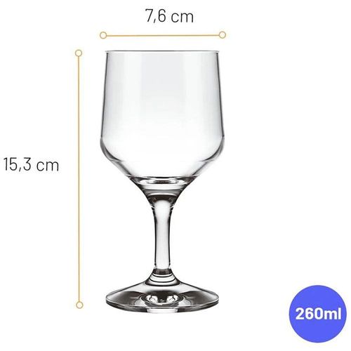 Conjunto de Taças para Vinho SM Buffet 260 ml – 6 Peças