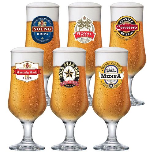 Conjunto de Taças para Cerveja Ruvolo Barcelona 370 ml – 6 Peças