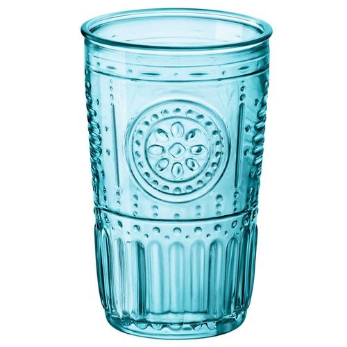 Conjunto de Copos Luigi Bormioli Cooler Romantic Azul 475 ml - 4 Peças