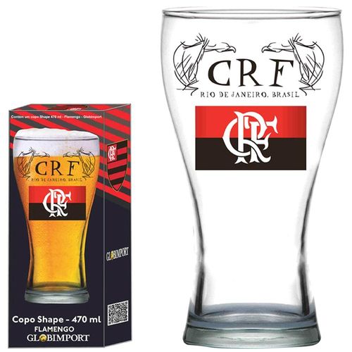 Copo Shape para Cerveja Globimport Flamengo CRF - 470ml