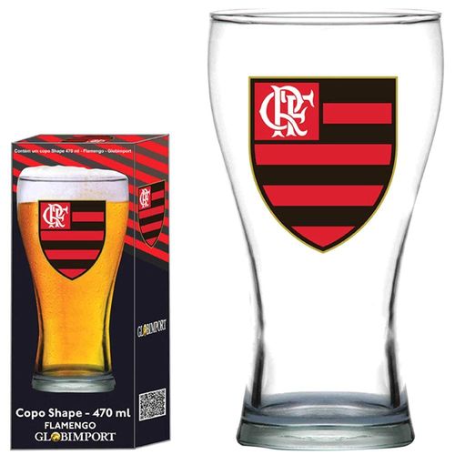 Copo Shape para Cerveja Globimport Logo Flamengo - 470ml