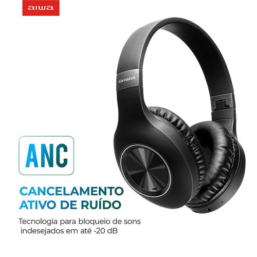 Headphone Aiwa AWS-HP-02-B – Preto