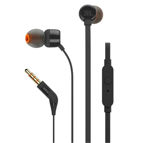 Fone de Ouvido JBL T110 In Ear Pure Bass Preto