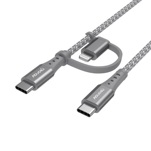 Cabo 2 em 1 USB-C Lightning LC21GR Geonav - 1,5m