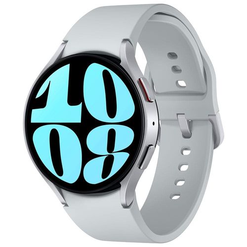 Smartwatch Samsung Galaxy Watch6 LTE 44mm Prata Tela Super AMOLED de 1.47", Bluetooth, Wi-Fi, GPS, NFC e Google Wear OS