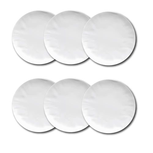 Conjunto de Pratos de Sobremesa Germer Orgânico em Porcelana 20,5 cm – 6 Peças