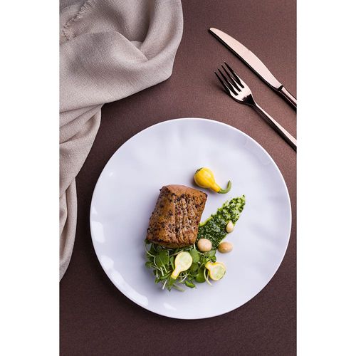 Conjunto de Pratos de Sobremesa Germer Orgânico em Porcelana 20,5 cm – 6 Peças