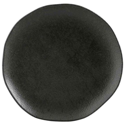 Conjunto com 6 Pratos de Sobremesa Porto Brasil Orgânico Carbon em Stoneware 19,1cm – Preto