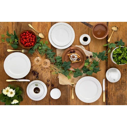 Conjunto de Pratos de Sobremesa Germer Tassel em Porcelana 20,5 cm – 6 Peças