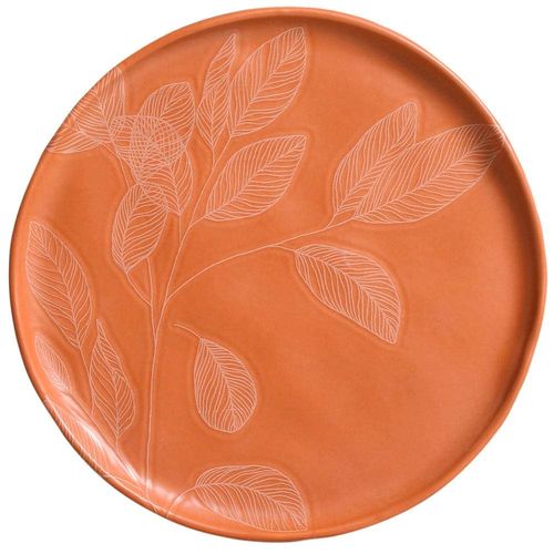 Conjunto com 6 Pratos de Sobremesa Porto Brasil Bio Agreste em Stoneware 21,5cm – Laranja
