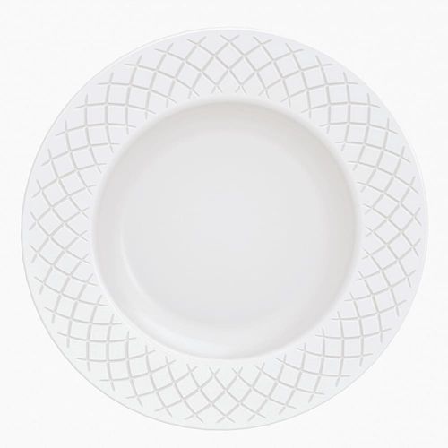 Conjunto com 6 Pratos de Sobremesa Tramontina Ingrid em Porcelana 21 cm - Branco