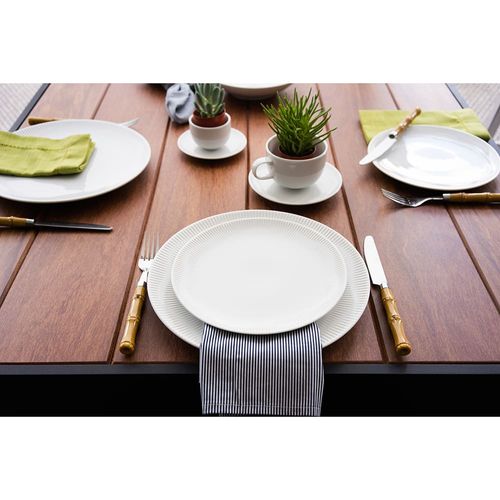 Conjunto de Pratos de Sobremesa Germer Shell em Porcelana 20,5 cm – 6 Peças