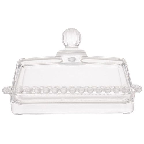 Manteigueira Wolff Pearl em Cristal com Tampa - Transparente