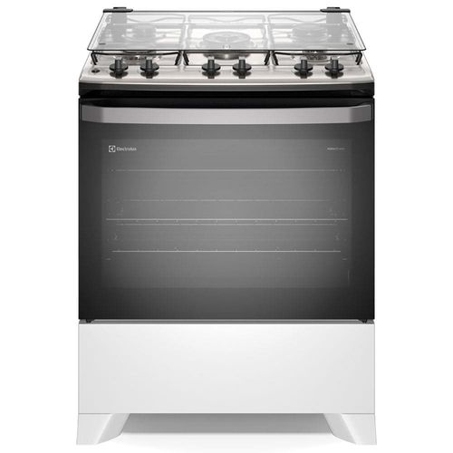 Fogão Electrolux 5 bocas Efficient FE5IB com Mesa Inox, PerfectCook, VaporBake e Acendimento Automático Bivolt – Branco