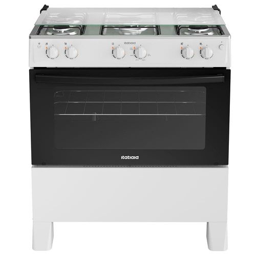 Fogão Itatiaia 5 Bocas Star New Com Mesa em Inox e Acendimento Automático - Branco