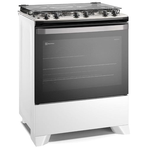 Fogão Electrolux 5 bocas Efficient FE5IB com Mesa Inox, PerfectCook, VaporBake e Acendimento Automático Bivolt – Branco