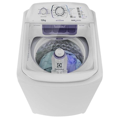 Lavadora de Roupas Electrolux Automática LAC12 Topload com Dispenser Autolimpante e Cesto Inox 12kg - Branca 110V