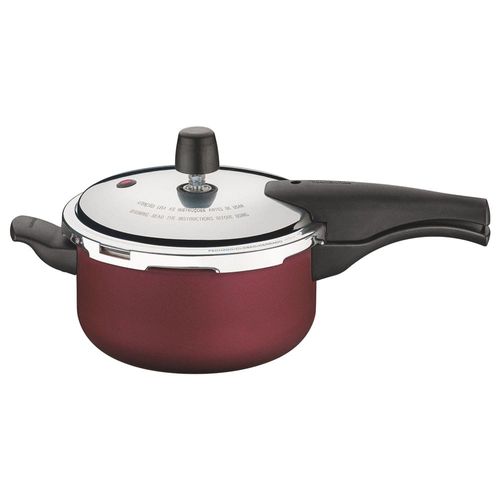 Panela de Pressão 3 L Tramontina Vancouver com Fechamento Externo Revestimento Antiaderente Starflon T1 e Tampa Polida Cereja