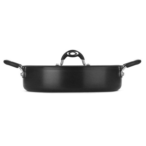 Frigideira Tegame Multiflon Dom Antiaderente Quartzo Preta - 30 cm