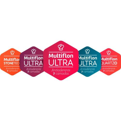 Crepeira e Panquequeira Multiflon Páprika Antiaderente Ultra 7 Vermelha - 22 cm
