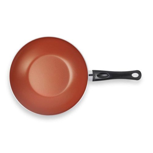 Frigideira Wok Multiflon Terracota com Revestimento Ultra 7 Marrom - 28 cm