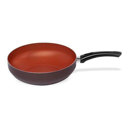 Frigideira Wok Multiflon Terracota com Revestimento Ultra 7 Marrom - 28 cm