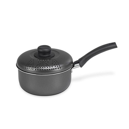 Espagueteira Multiflon Versatil com Tampa Preta - 14cm