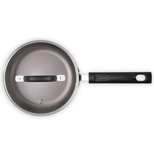 Panela Brinox Saffron em Alumínio com Revestimento Interno Antiaderente Pro-Flon e Tampa de Vidro com Saída de Vapor 20 cm – Vermelha