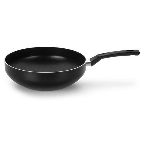 Frigideira Wok Multiflon Induct+ Antiaderente Quartzo Preta - 28 cm