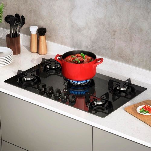 Cooktop a Gás Electrolux KE5TP 5 Bocas com Tripla Chama, Bivolt - Preto