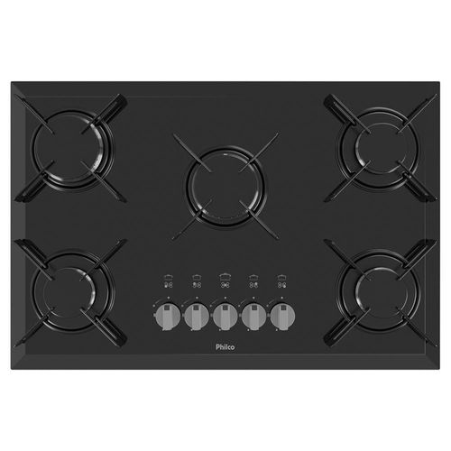 Cooktop a Gás Philco 5 Bocas Chef 5 Bisote Bivolt – Preto