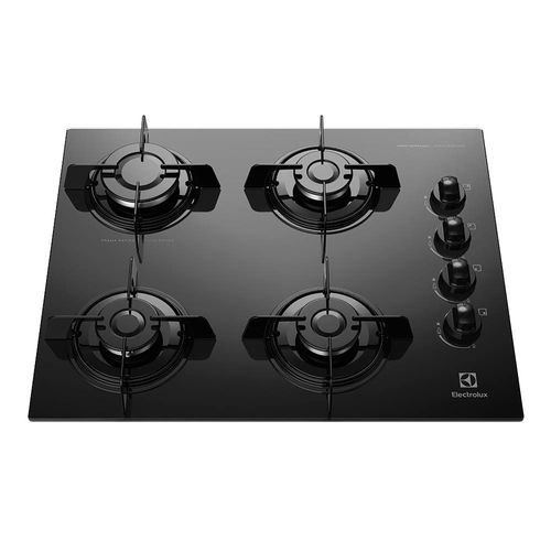 Cooktop a Gás Electrolux KE4GP 4 Bocas com Mesa de Vidro Temperado Bivolt - Preto