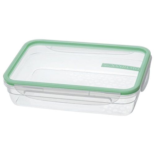 Conjunto de Potes Retangulares 2 Peças Sanremo Freshy em Polipropileno – Transparente/Verde