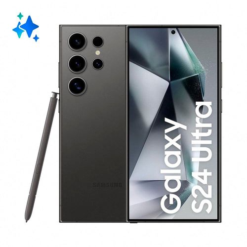 Smartphone Samsung Galaxy S24 Ultra Titânio Preto 256GB, Inteligência Artificial, Tela de 6.8", 12GB RAM, S Pen, Processador Snapdragon 8 Gen 3