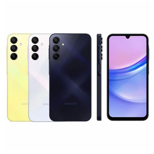 Smartphone Samsung Galaxy A15 4G Azul Escuro 128GB, 4GB RAM, Processador Octa-Core, Câmera Tripla Traseira, Selfie de 13MP, Tela Infinita de 6.5" 90Hz