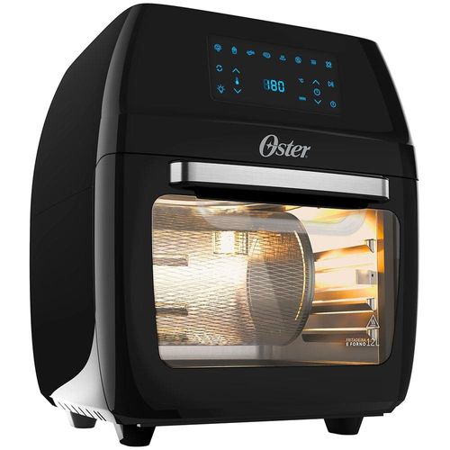 Fritadeira Elétrica Sem Óleo Oven Fryer Oster OFRT780 3 em 1 12L - Preta 110V