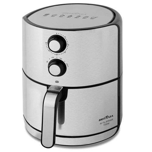 Fritadeira Elétrica Sem Óleo Air Fryer Britânia BFR46PI 3,5L – Inox/Preta 110V