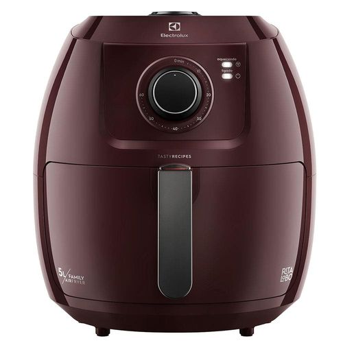 Fritadeira Elétrica Sem Óleo Air Fryer Electrolux Family Efficient Por Rita Lobo EAF51 5L – Vermelha Escura 110V