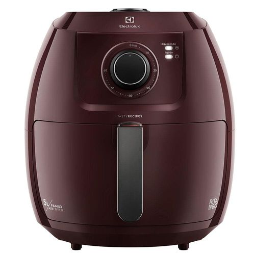 Fritadeira Elétrica Sem Óleo Air Fryer Electrolux Family Efficient Por Rita Lobo EAF51 5L – Vermelha Escura 220V