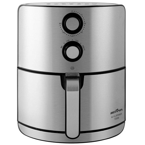 Fritadeira Elétrica Sem Óleo Air Fryer Britânia BFR46PI 3,5L – Inox/Preta 110V