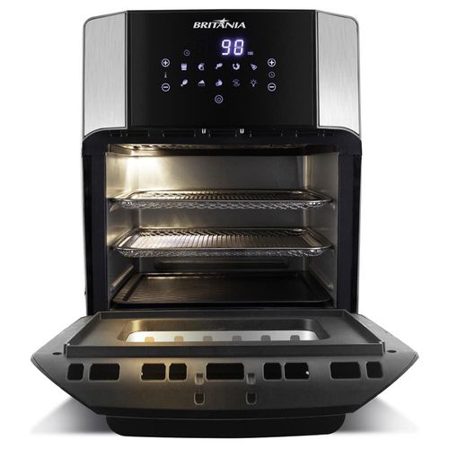 Fritadeira Elétrica sem Óleo Air Fry Britânia Oven BFR2100P 12L - Preta 220V