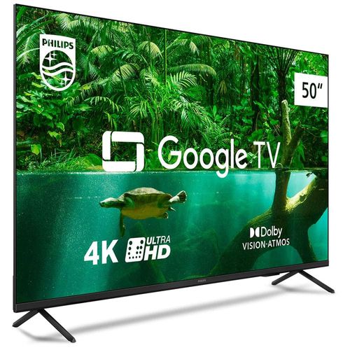 Smart TV 50" UHD 4K Philips 50PUG7408/78, Google TV, HDR10+, Dolby Vision, Dolby Atmos, Bluetooth 5.0 e Chromecast Integrado