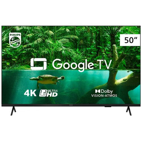 Smart TV 50" UHD 4K Philips 50PUG7408/78, Google TV, HDR10+, Dolby Vision, Dolby Atmos, Bluetooth 5.0 e Chromecast Integrado